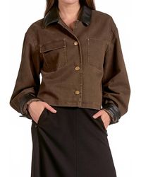 Elan - Barn Coat Jacket With Leather Trim - Lyst