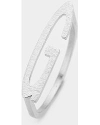 Fashnzfab - G- Initial Monogram Brass Metal Ring - Lyst