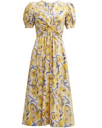 Diane von Furstenberg - Dvf Heather Floral-print Puff-sleeve Midi Dress - Lyst
