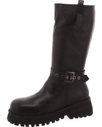 Steve Madden - Willow Leather Solid Knee-High Boots - Lyst