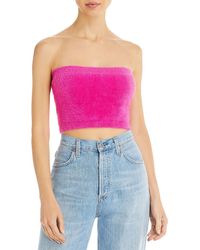 Wayf - Tube Top Faux Fur Strapless Top - Lyst