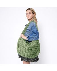 Fashnzfab - Oversized Faux Leather Quilted Puffer Shoulder Crossbody Bag Cloud Bag - Lyst