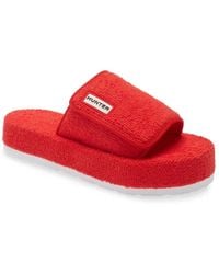 HUNTER - Terry Towelling Beach Slide - Lyst