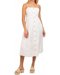 TCEC - Sleeveless Button Down Midi Dress - Lyst