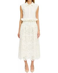 En Saison - Boxy Cropped Button Front Top - Lyst