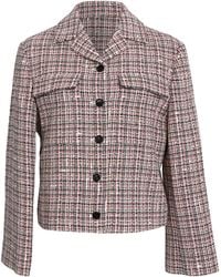 Theory - Cropped Tweed Jacket - Lyst