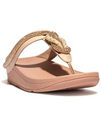 Fitflop - Fino Leather Toe Post Sandal - Lyst