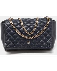 CH by Carolina Herrera - Quilted Leather Flap Chain Shoulder Bag - Lyst