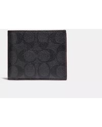 COACH - 3 In 1 Wallet In Signature Canvas - Lyst