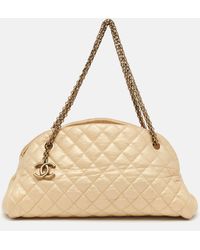 Chanel - Quilted Aged Leather Medium Just Mademoiselle Bowler Bag - Lyst