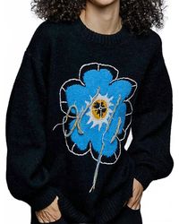 Pol - Floral Pattern Stiched Sweater - Lyst