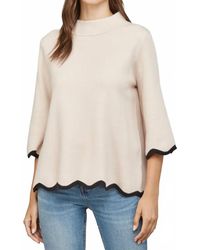 Fate - Scallop Edge Detailed Mock Neck Sweater - Lyst