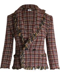 Isabel Marant - Etoile Nicole Checked Tweed Double Breasted Blazer - Lyst