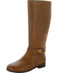 Lauren by Ralph Lauren - Brittaney Leather Side Zip Mid-calf Boots - Lyst