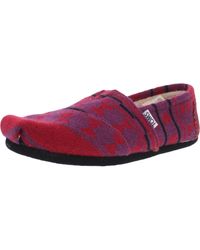 TOMS - Classic Faux Shearling Square Toe Flats - Lyst