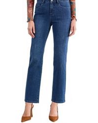 Fdj - Olivia Pinstripe Straight Ankle Jean - Lyst