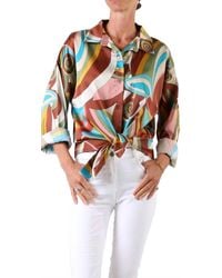 Gigi Moda - Disco Tecca Satin Button Down Shirt - Lyst
