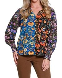 Tru Luxe - Ruffle Neck Blouse - Lyst
