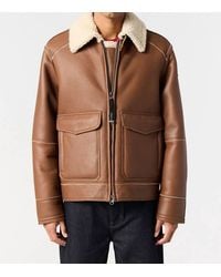 Parajumpers - Rodney Special Leather Bomber Jacket - Lyst