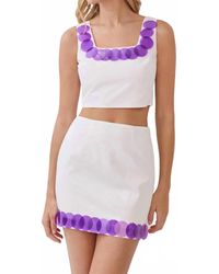 TCEC - Bold Sequin Disc Trim Detail Mini Skirt - Lyst