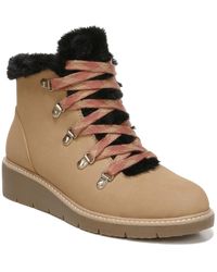 Dr. Scholls - So Cozy Faux Leather Wedge Winter Boots - Lyst