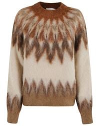 Isabel Marant - Zigzag Pattern Mohair Blend Sweater - Lyst