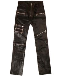 Unravel Project - Leather Multi Zip Skinny Pants - Lyst