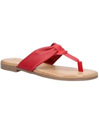 TUSCANY by Easy StreetR - Aulina Leather Thong Slide Sandals - Lyst
