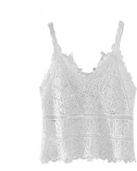 Davi & Dani - Crochet Lace Hollow Camisole Top - Lyst