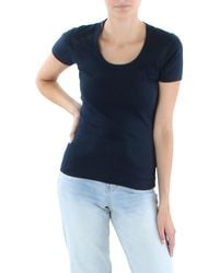 Three Dots - Cotton Short Sleeves Pullover Top - Lyst