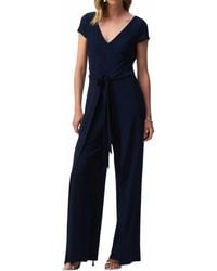 Joseph Ribkoff - V-Neck Wrap Front Wide Leg Jumpsuit - Lyst