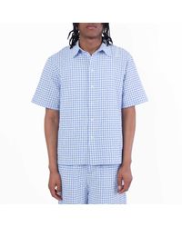 Marni - Seersucker Short-Sleeved Checked Shirt - Lyst