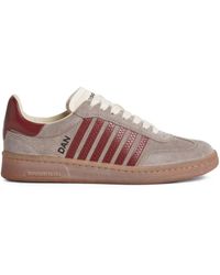 DSquared² - Low-Top Sneakers With Suede And Leather Accents - Lyst