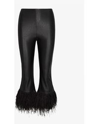 Commando - Faux Leather Feather Crop Flare legging - Lyst