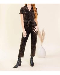 Mystree - Washed Corduroy Jumpsuit - Lyst