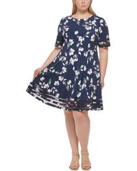 Jessica Howard - Plus Jersey Knee Length Fit & Flare Dress - Lyst