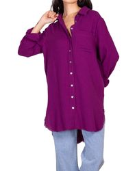 Before You - Not So Basic Gauze Top - Lyst