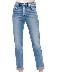 Risen - Haven High Rise Ankle Skinny Roll Up Jeans - Lyst