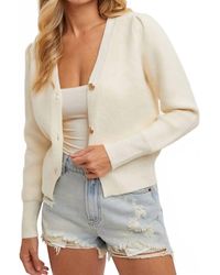 Bluivy - V-Neck Button Down Cardigan - Lyst