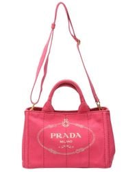 Prada - Canapa Blue - Jeans Tote Bag (pre-owned) - Lyst