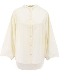 Aspesi - Neutral Soft Cotton Poplin Blouse - Lyst