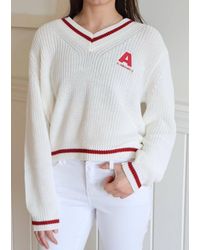 Ellsworth & Ivey - Alabama V-Neck Varsity Sweater - Lyst