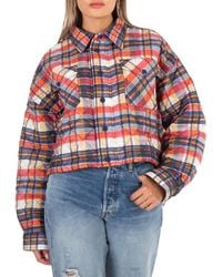 Polo Ralph Lauren - Quilted Check Cropped Shell Jacket - Lyst
