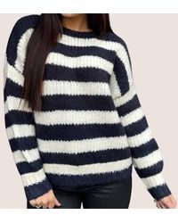 Molly Bracken - Striped Knitted Jumper Sweater - Lyst
