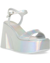 Madden Girl - Silhouette Open Toe Ankle Strap Platform Heels - Lyst