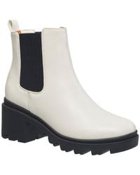 French Connection - Faux Leather lugged Sole Chelsea Boots - Lyst