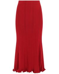 Self-Portrait - Viscose Midi Skirt - Lyst