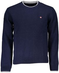 Napapijri - Sleek Crew Neck Embroide Sweater - Lyst