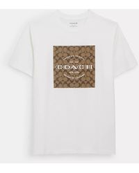 COACH - Signature Square T Shirt - Lyst