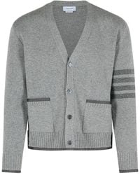 Thom Browne - Milano 4-Bar' Virgin Wool Cardigan - Lyst